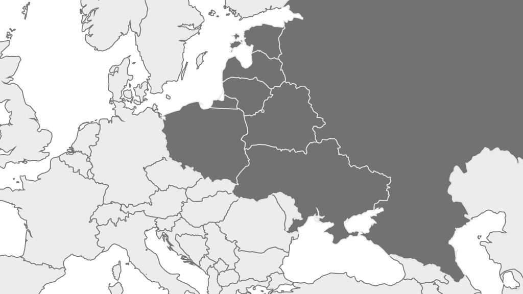 Map of East Europe